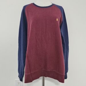 Izod Size XL Maroon Navy Blue Long-Sleeved Men's Unisex Sweatshirt Pullover Athl